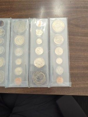 6 Coin Sets 1971 1972 1974 Mint Sets Whitman Holders Used Uncirculated 1