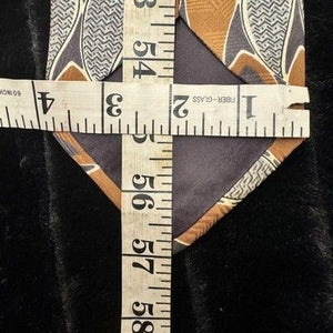 Gianfranco Ruffini Tie Mens Abstract Leaf Print Italian Silk Pre-Owned Good 3