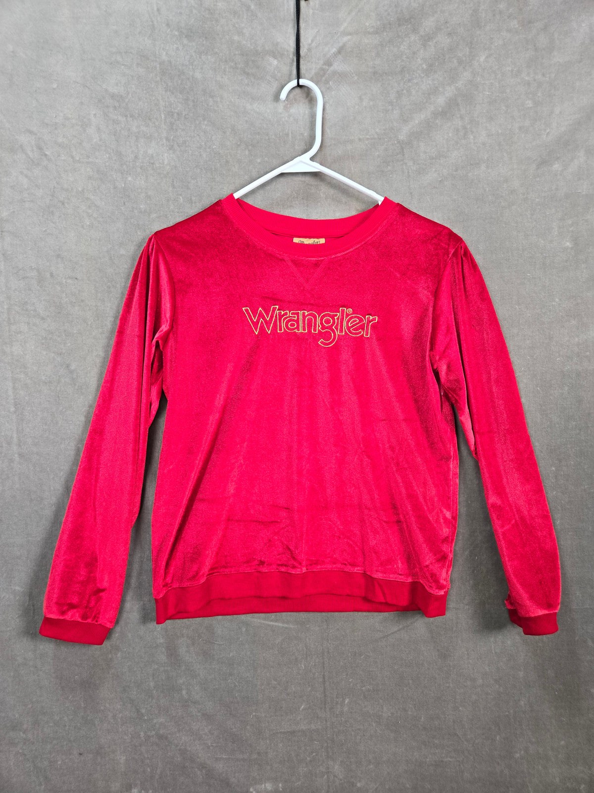 Wrangler Women's Red Embroidered Long Sleeve Crew Neck Sweatshirt Size XL
