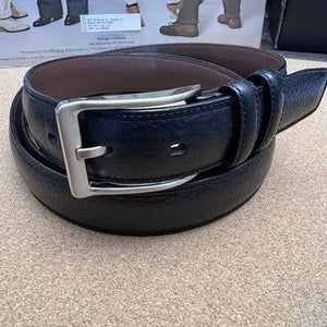 ROUNDTREE & YORKE Men's Wide Black Full Grain Cowhide Dress Belt Size 54/135 1