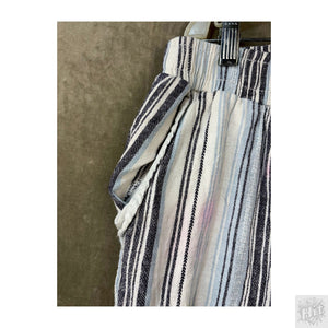Briggs Striped Linen Drawstring Pants, Casual Summer Wear 4
