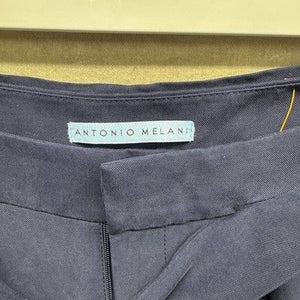 Antonio Melani Pants Navy Blue Wide Leg Tie Waist Womens 8 Pre-Owned Excellent 1