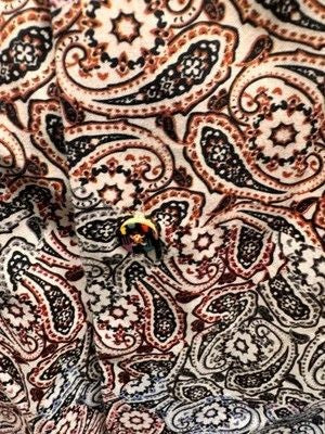 Visconti Black Shirt Mens Small Multi Paisley Long Sleeve Stretch Button Front 3