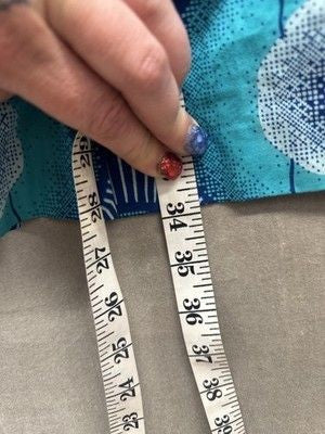 Zacharys Smile White Label Dress Womens 6 Blue Teal Geometric Pockets Fit Flare 5