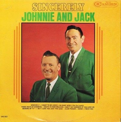 Johnnie And Jack Sincerely Vinyl LP Record