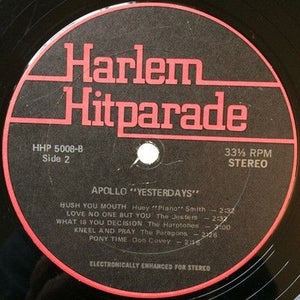 Various Yesterdays Apollo Vinyl LP Record 1