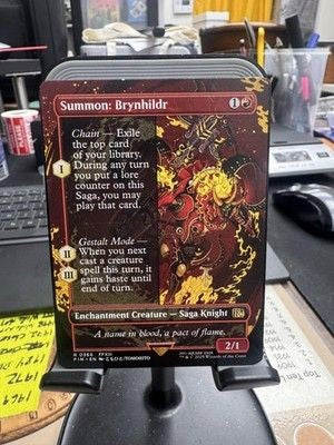 Magic The Gathering Summon Brynhildr Enchantment Creature Saga Knight Card FF13