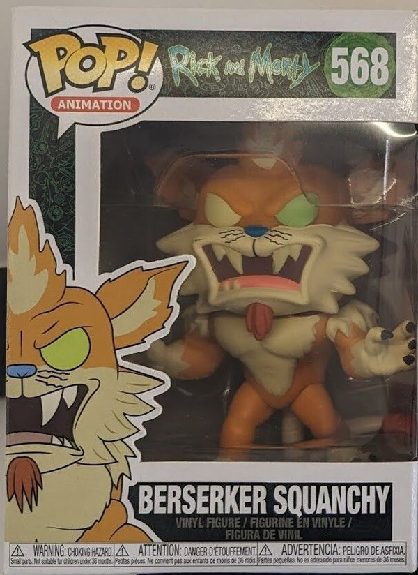 Rick and Morty Squanchy Berserker Pop Vinyl Figure #568 Rare Vaulted