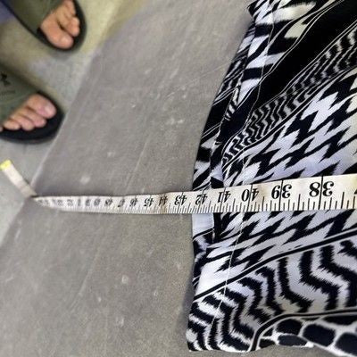 Eye Candy Pants Womens Large Black White Abstract Geometric Flare Palazzo Boho