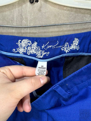 Kim Rogers Casual Pants Women Royal Blue Size 14 Pre-Owned Relaxed Fit 2