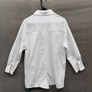 SHEIN EZWear Shirt Mens Medium White Long Sleeve Button Up Pocket Casual Top 4