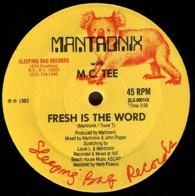 Mantronix With M.C. Tee Fresh Is The Word 12" Vinyl Record
