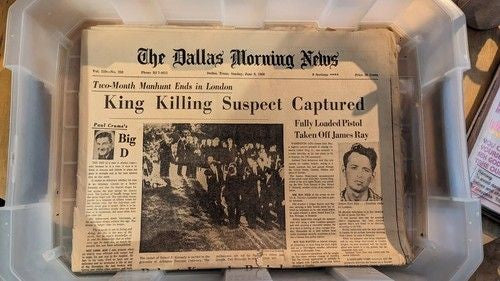 James Earl Ray Captured for Assassination of MLK King Jr. Newspaper 9 Jun 1968