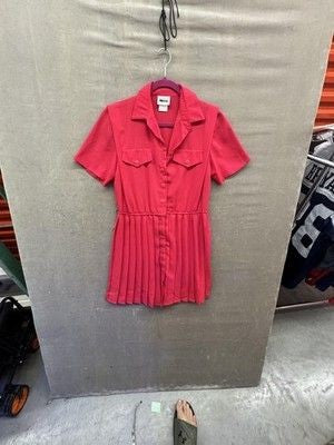 Vintage Leslie Fay Dress Womens 8P Pleated Shirtwaist Short Sleeve Made USA 80s