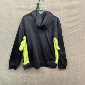 Nike Hoodie Youth Small Black Volt Therma-FIT Fleece Lined Pullover Pre-Owned 4