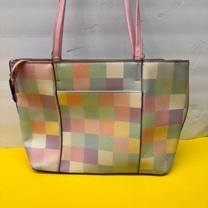Karl Lagerfeld Paris Pastel Gingham Choupette Tote Bag Multicolor Checkered 1
