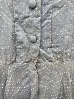 Vintage Polka Dot Dress Womens Size 16 Sheer Long Sleeve 70s Retro Boho Maxi
