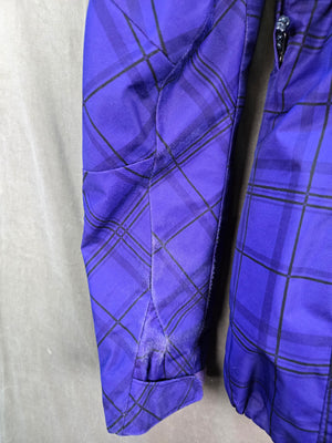 Columbia Jacket Purple Black Plaid Puffer Size M Good Condition Polyester 5