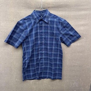 George Shirt Mens Small Plaid Short Sleeve Button Up Pocket Lightweight Casual 1