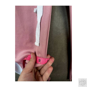 Bleeker & Mercer Pink Track Pants with White Side Stripes and Drawstring Waist 5