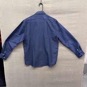 Society of Threads Shirt Mens Large Blue Geometric Print Button Up Long Sleeve 5