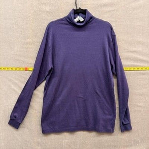 Vintage REI Turtleneck Shirt Mens Large Purple Long Sleeve Base Layer 90s 1