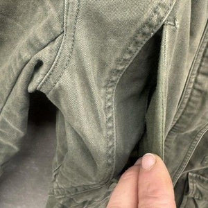 Forever 21 Jacket Womens Large Utility Military Canvas Full Zip Pockets 2