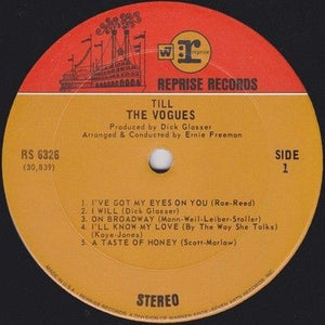 The Vogues Till Vinyl LP Record Used 2