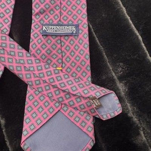 Kuppenheimer Mens Silk Geometric Formal Necktie Made In Italy Pre-Owned Good 4