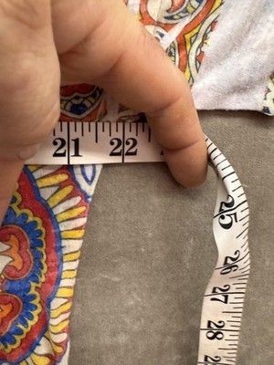 Promesa Womens Shirt Large Multicolor Boho Mandala Print Short Sleeve Pre-Owned 1
