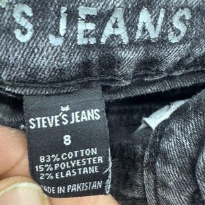Steves Jeans Jeans Womens 8 Black Distressed Skinny Stretch Denim Pockets 2021 4