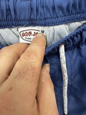 Ron Jon Surf Shop Swim Trunks Mens Medium Blue Red Board Shorts Pre-Owned Good C