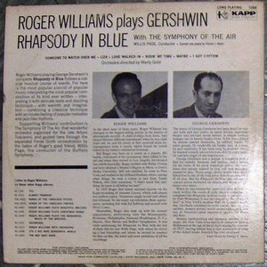 Roger Williams Plays Gershwin Rhapsody In Blue Vinyl LP Record Used 3
