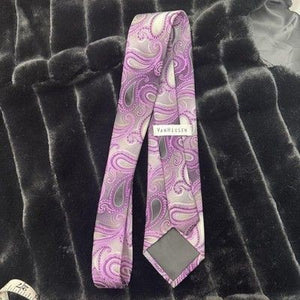 Van Heusen Tie Silk Paisley Necktie Mens Formal Dress Wedding Pre-Owned Good 2