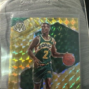 Gary Payton 2020-21 Mosaic #291 Gold Wave Prizm All-Time Greats 3