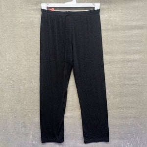 Black Nylon Spandex Leggings Womens Small Made USA Stretch Yoga Pants Slim Fit 4