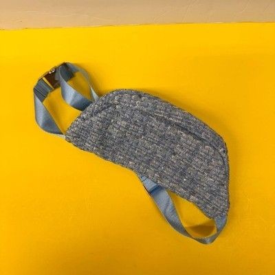 Generation Love Light Blue Tweed Fanny Pack Belt Bag Silver Hardware Pre-Owned E