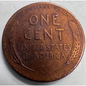 1950s Lincoln Wheat Cent Penny Grease Error 4th Digit Date Used Coin 2