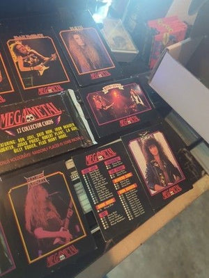 1991 Mega Metal Collectors Cards 1x Sealed Pack + 11 Loose- Iron Maiden Bon Jovi 5