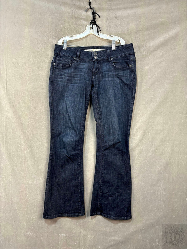 Charlotte Russe Dark Wash Low Rise Flare Jeans