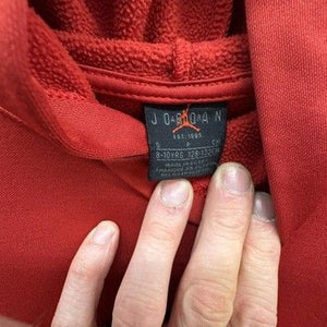 Jordan Hoodie Boys Small 8-10 Yrs Red Dri-FIT Jumpman Pullover Sweatshirt Pocket 1