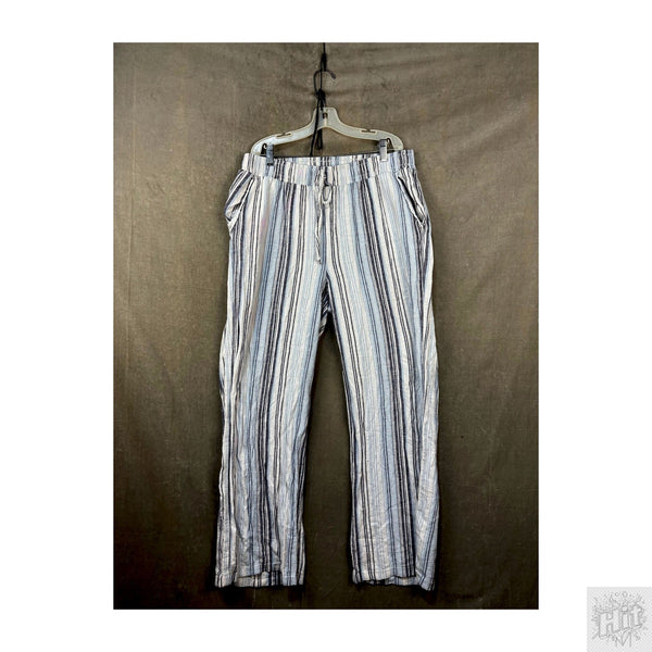 Briggs Striped Linen Drawstring Pants, Casual Summer Wear