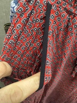 Kensie Pants Womens Medium Red Black Drawstring Boho Lounge Pockets Patterned 5