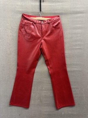 Mavi Molly Pants Womens 32 Flare Low Rise Faux Leather Vegan PVC 32x32