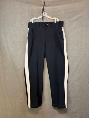 SMITTY Men's Black White Side Stripe Referee Umpire Pants Size 34 Gently Used 1