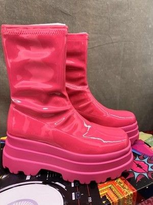Cape Robbin Boots Womens Size 8 Pink Beluga Bootie Platform Chunky Lug Sole 1