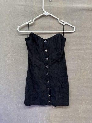 Urban Outfitters Dress Womens Small Strapless Corduroy Mini Button Front Sexy