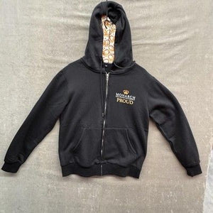 Monarch Proud Hoodie Mens Medium Black Full Zip Graphic Lined Hood Butterfly 2