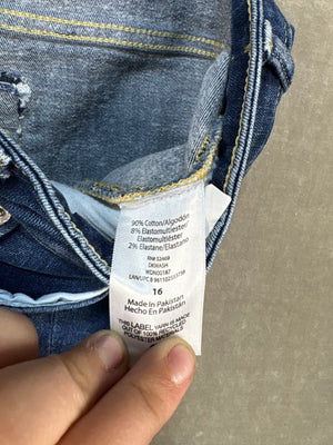 Free Assembly Jeans Women Straight Medium Wash Size 16 Good Used Condition 3