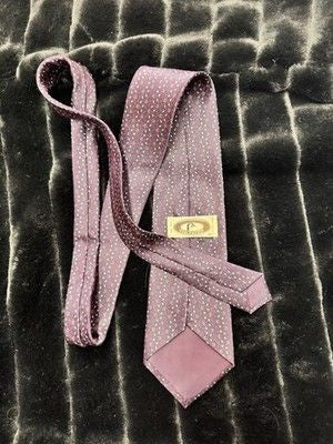 Bera Pulitzer Mens Silk Tie Geometric Pattern Pre-Owned Good Condition